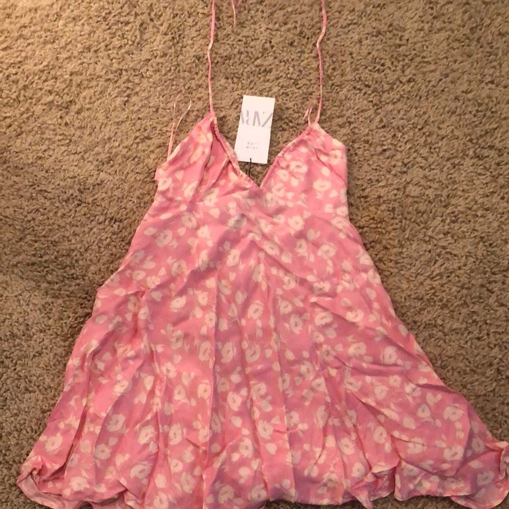 Zara floral halter print dress